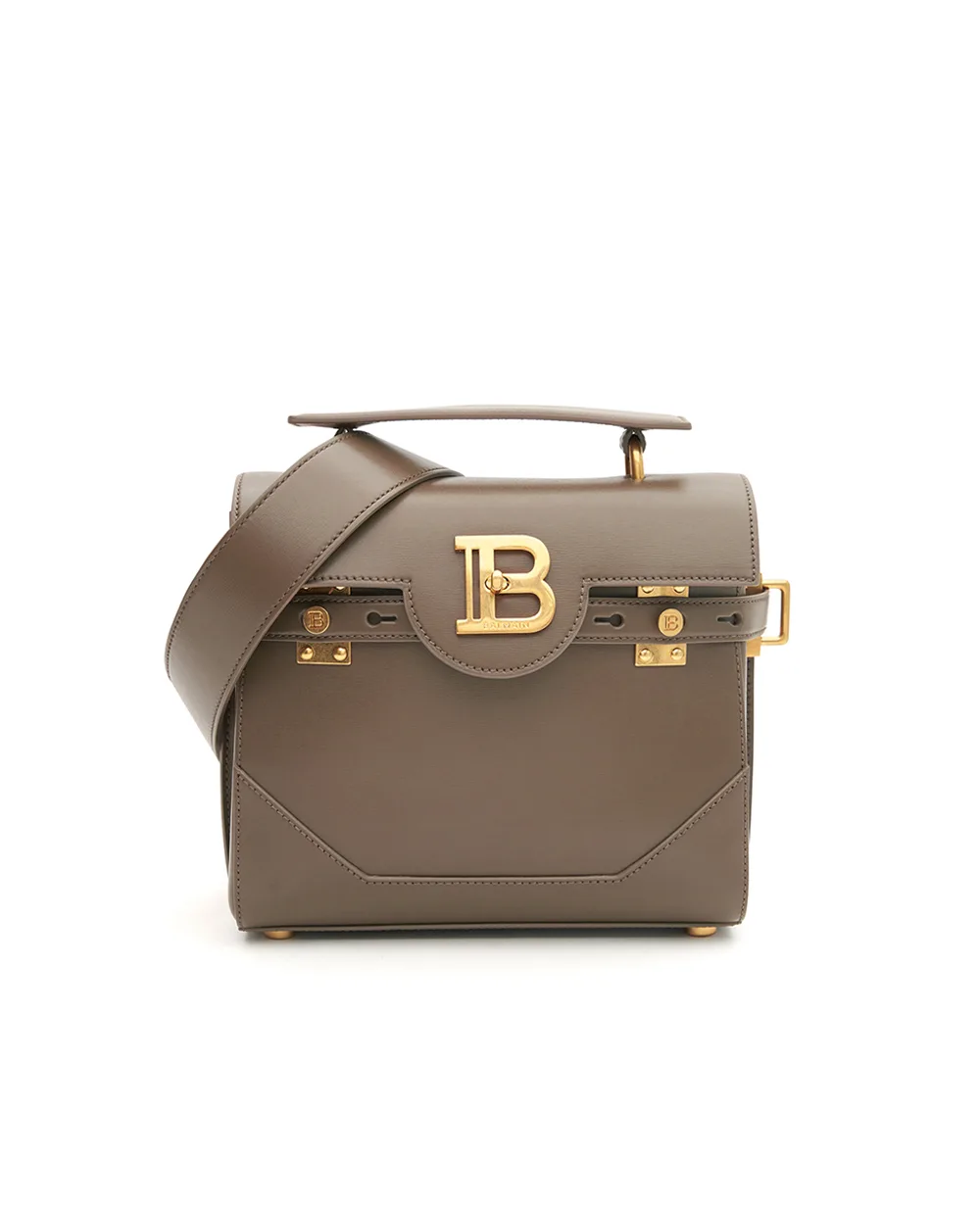 Кожаная сумка B-Buzz 23 Balmain FN1DB526LSLX, коричневый цвет • Купить в интернет-магазине Kameron