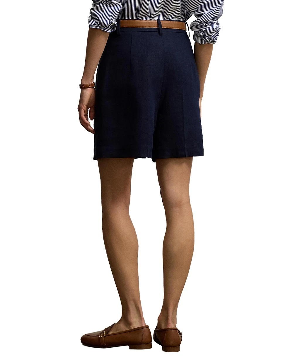 Льняные шорты Ralph Lauren Collection 290955060002, темно-синий цвет • Купить в интернет-магазине Kameron