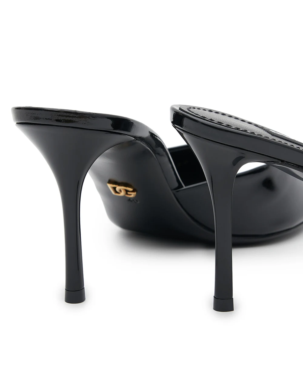 Мюлі Keira з лакованої шкіри Dolce&Gabbana CR2023-A1471, чорний колір • Купити в інтернет-магазині Kameron