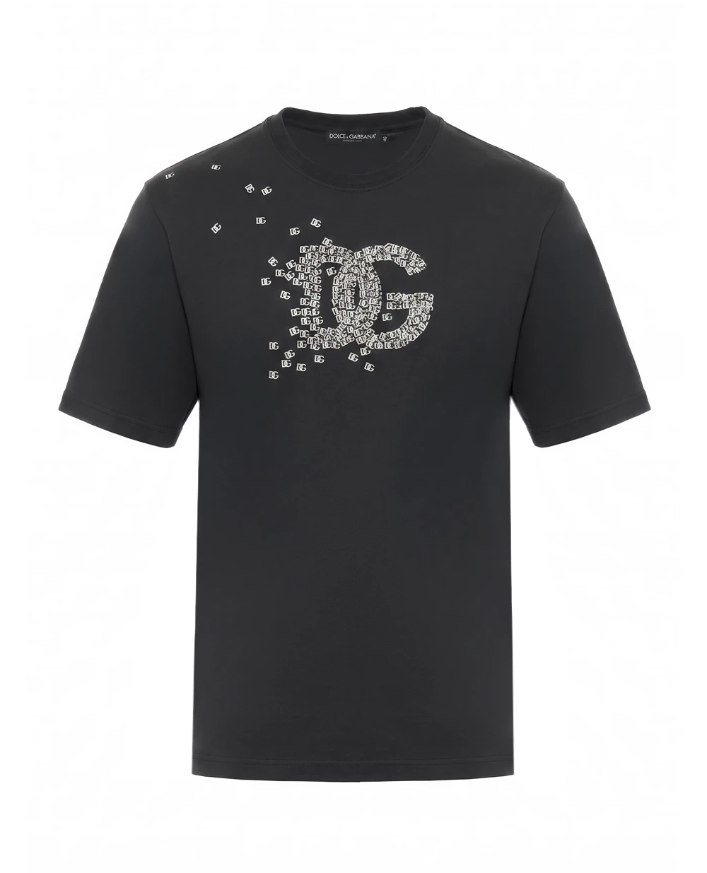 Футболка з принтом логотипу Dolce&Gabbana G8PN9T-G7P9Z, чорний колір • Купити в інтернет-магазині Kameron