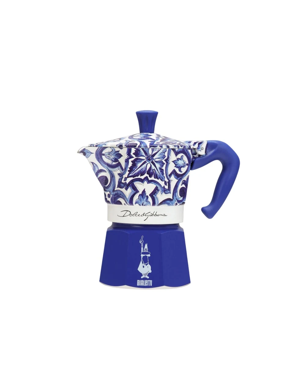 Гейзерная Кофеварка Moka Express Bialetti Dolce&Gabbana TCCE14-TCAEF, синий цвет • Купить в интернет-магазине Kameron