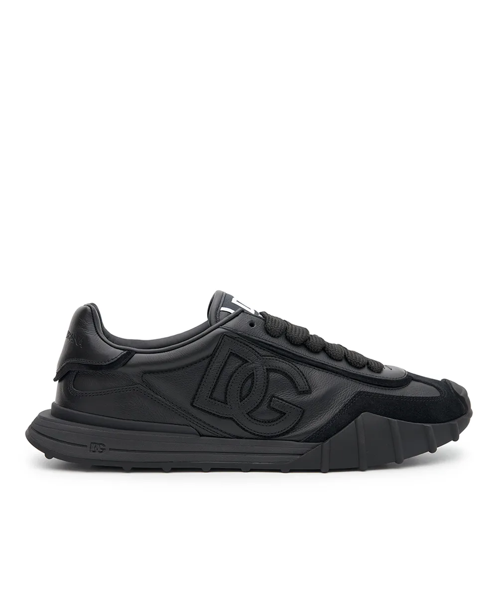 Кросівки Dg Athletic із телячої шкіри та замші Dolce&Gabbana CS2384-A0569, чорний колір • Купити в інтернет-магазині Kameron