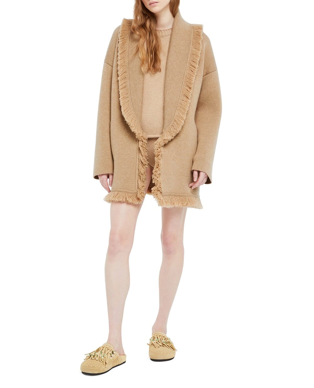Кардиган Alanui Finest из кашемира и хлопка Alanui LWHB064R26KNI0086100, бежевый цвет • Купить в интернет-магазине Kameron