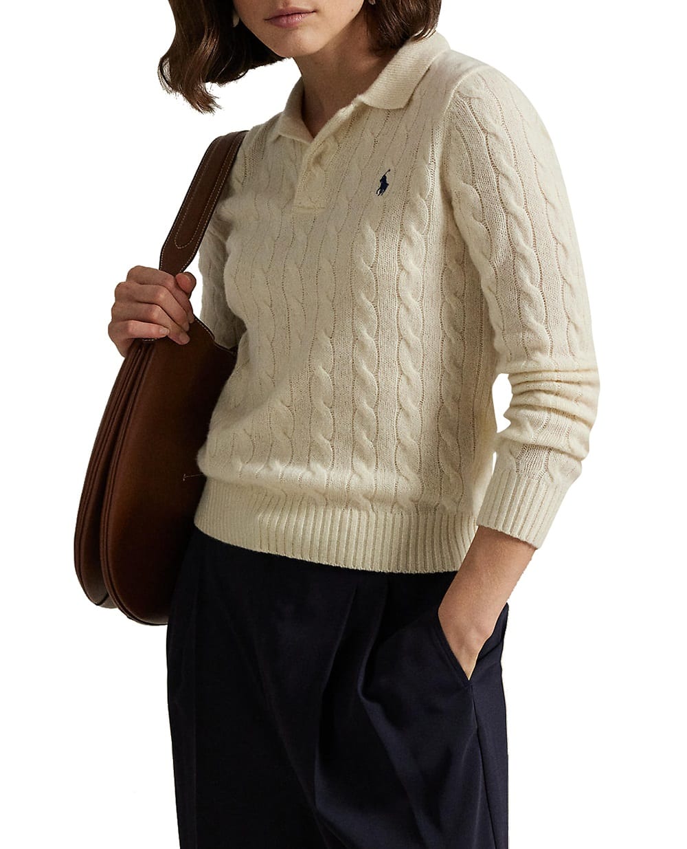 Свитер из шерсти Polo Ralph Lauren 211972132001, кремовый цвет • Купить в интернет-магазине Kameron