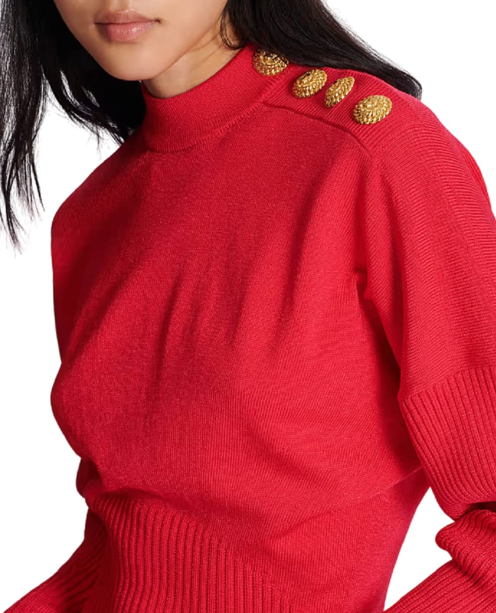 Платье мини Balmain GF1R9417KJ44, красный цвет • Купить в интернет-магазине Kameron