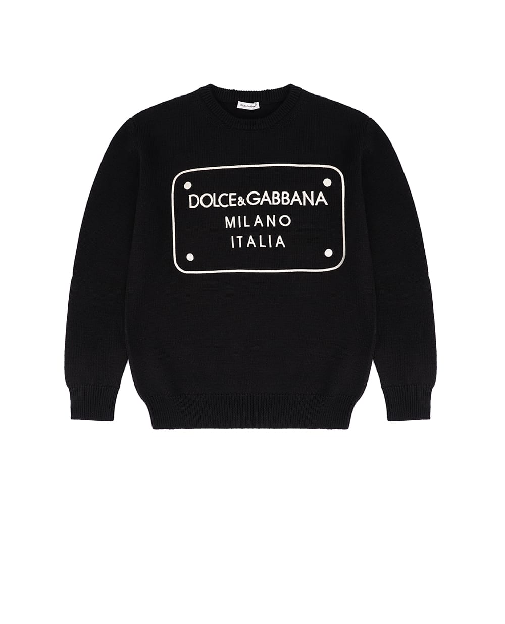 Детский свитшот Dolce&Gabbana Kids L4KWE2-JCVU9-B, черный цвет • Купить в интернет-магазине Kameron