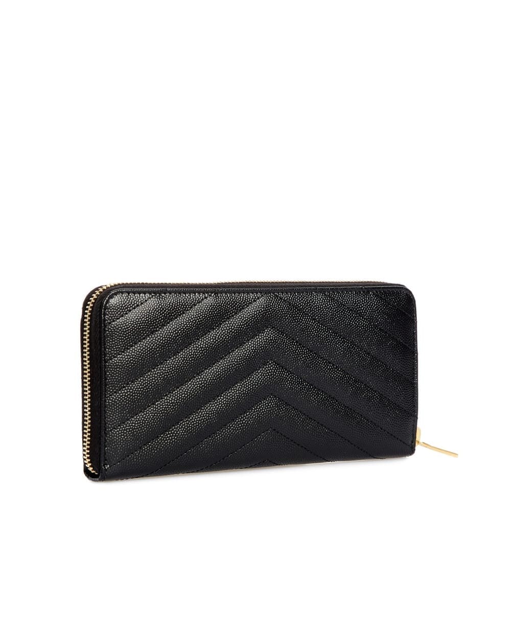 Кожаный кошелек Мonogram Saint Laurent 358094-BOW01, черный цвет • Купить в интернет-магазине Kameron