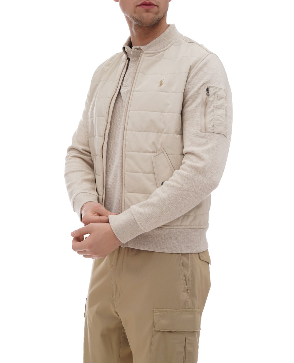 Бомбер Polo Ralph Lauren 710900848004, бежевый цвет • Купить в интернет-магазине Kameron