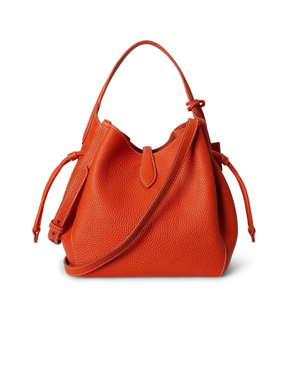 Сумка Polo Play на завязках из кожи Polo Ralph Lauren 428978571003, оранжевый цвет • Купить в интернет-магазине Kameron