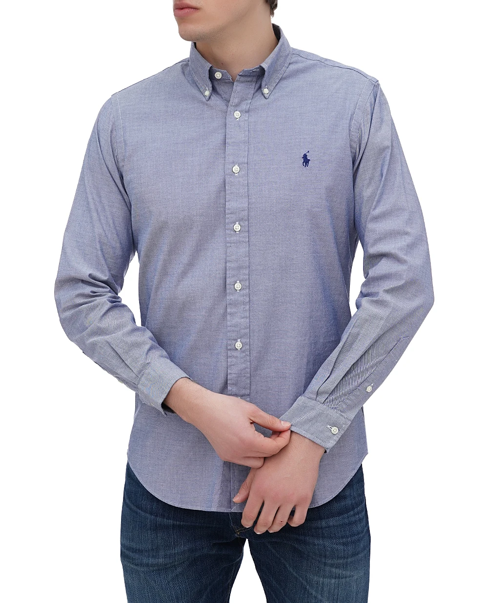 Рубашка Polo Ralph Lauren 710829480010, голубой цвет • Купить в интернет-магазине Kameron