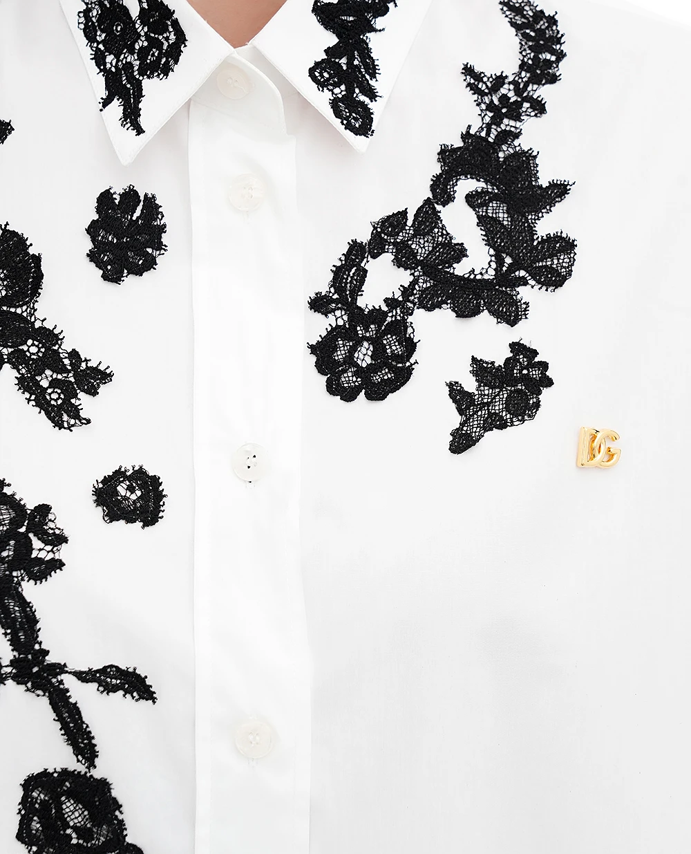 Рубашка Dolce&Gabbana F5T39T-GDB8O, молочный цвет • Купить в интернет-магазине Kameron