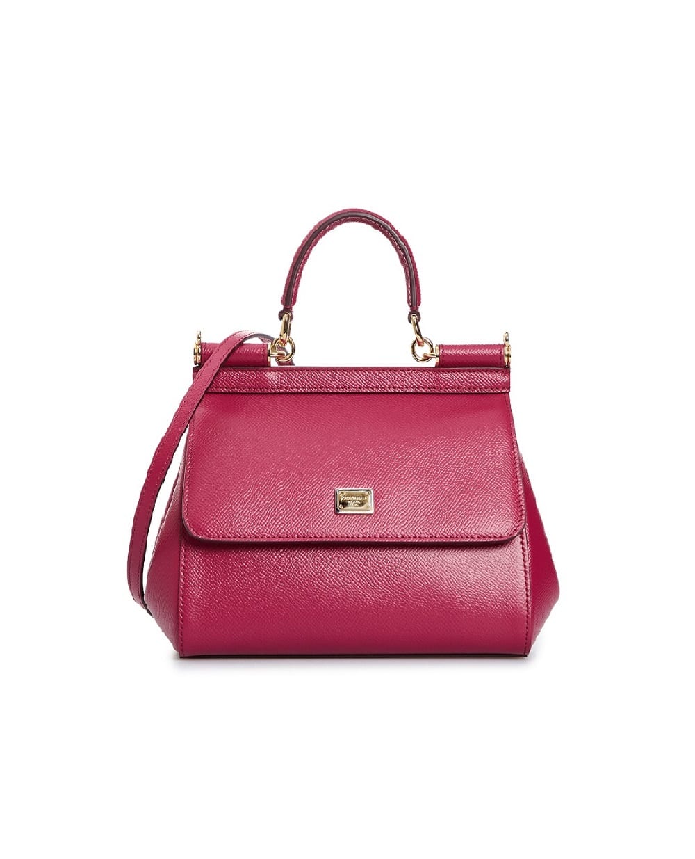 Кожаная сумка Sicily Medium Dolce&Gabbana BB6003-A1001, фуксия цвет • Купить в интернет-магазине Kameron
