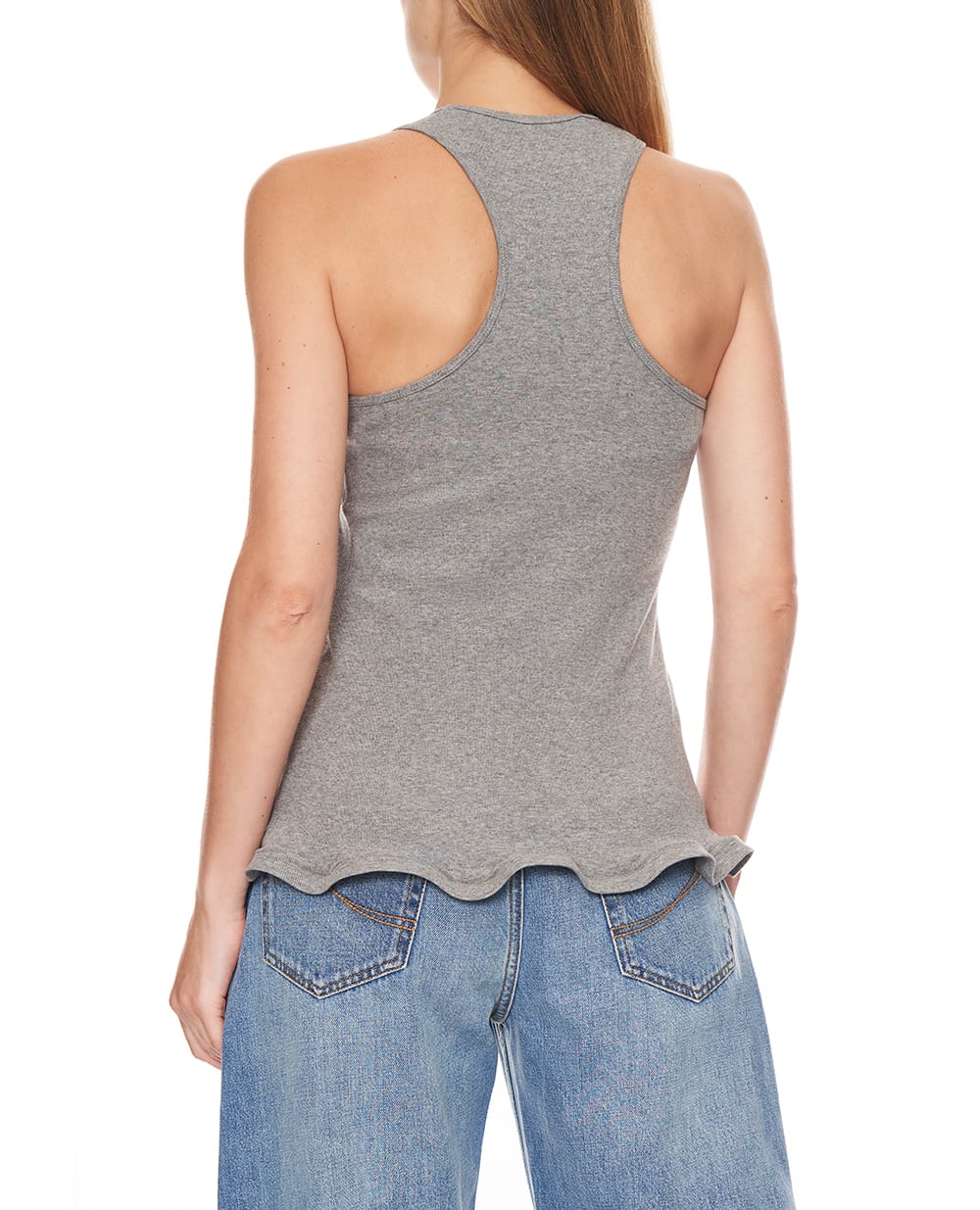 Топ в рубчик Stella McCartney 6J04553SQA51, серый цвет • Купить в интернет-магазине Kameron