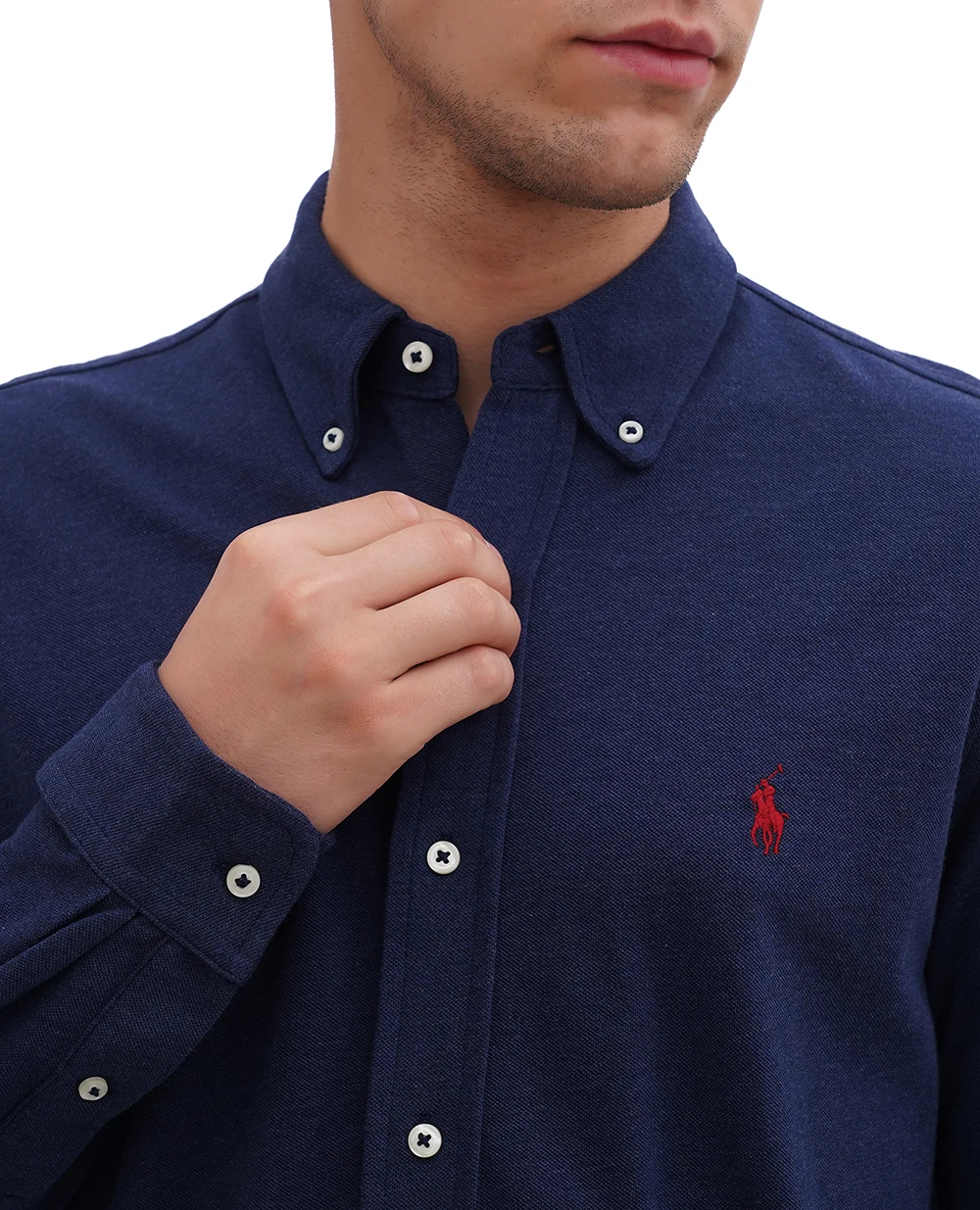 Рубашка Polo Ralph Lauren 710654408081, темно-синий цвет • Купить в интернет-магазине Kameron