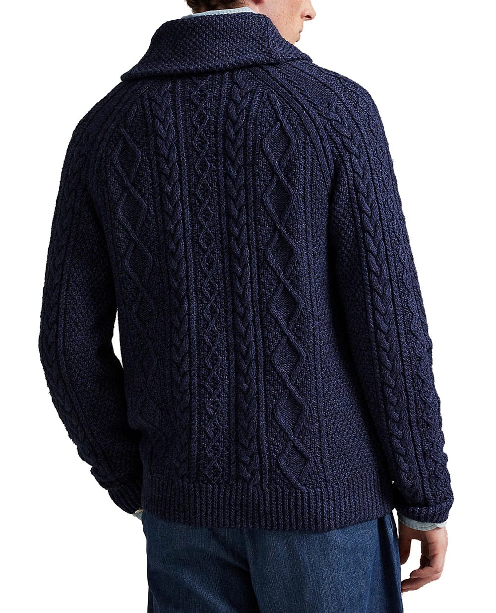 Кардиган с арановым воротом Polo Ralph Lauren 710P02704001, синий цвет • Купить в интернет-магазине Kameron