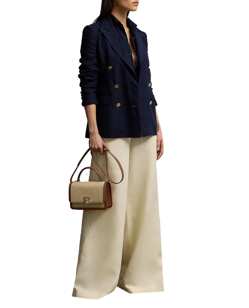 Льняной жакет Ralph Lauren Collection 290955045001, темно-синий цвет • Купить в интернет-магазине Kameron