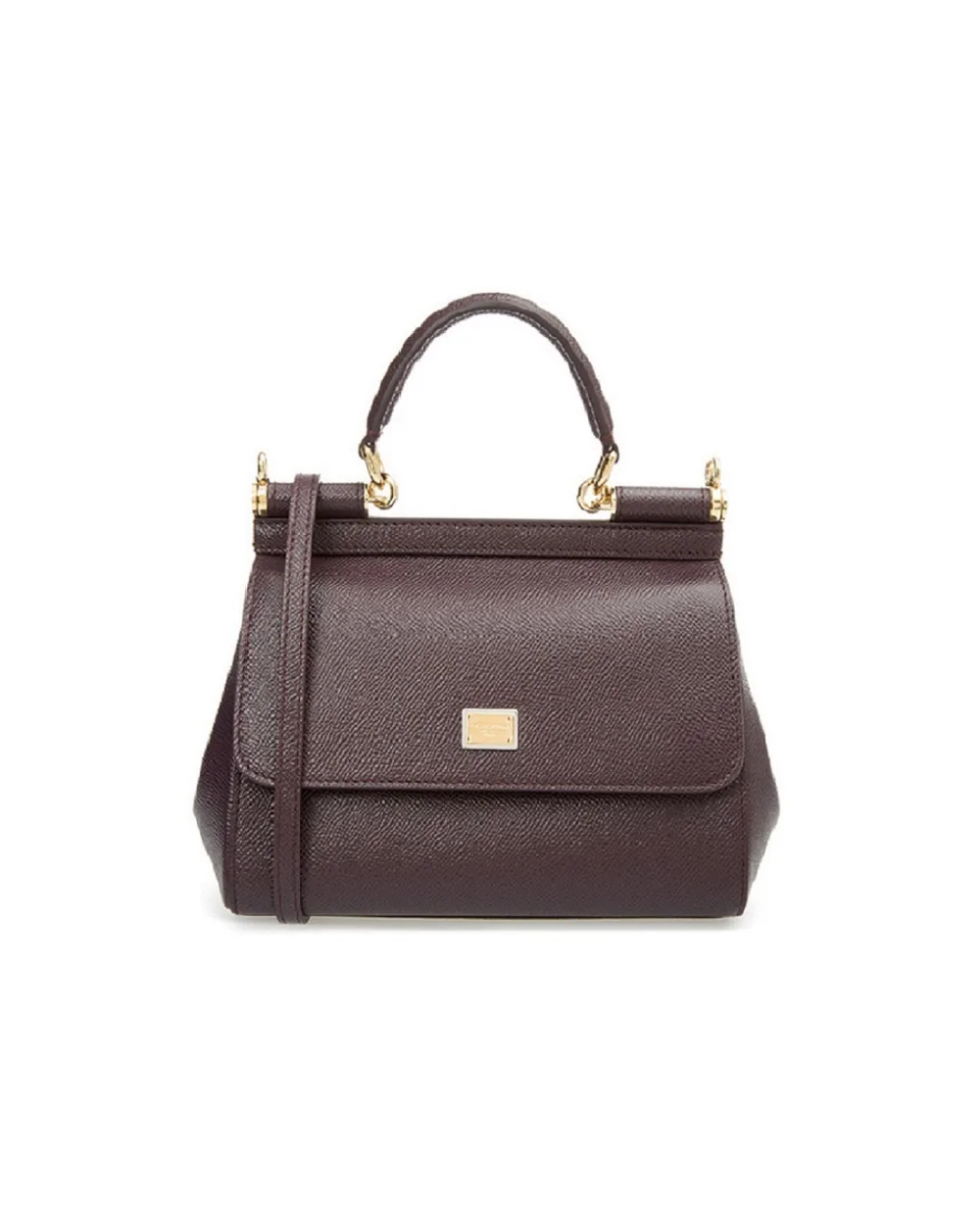 Кожаная сумка Sicily Medium Dolce&Gabbana BB6003-A1001, фиолетовый цвет • Купить в интернет-магазине Kameron