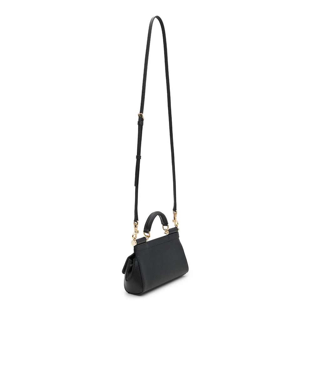 Кожаная сумка Sicily Small Dolce&Gabbana BB7116-B1001, черный цвет • Купить в интернет-магазине Kameron