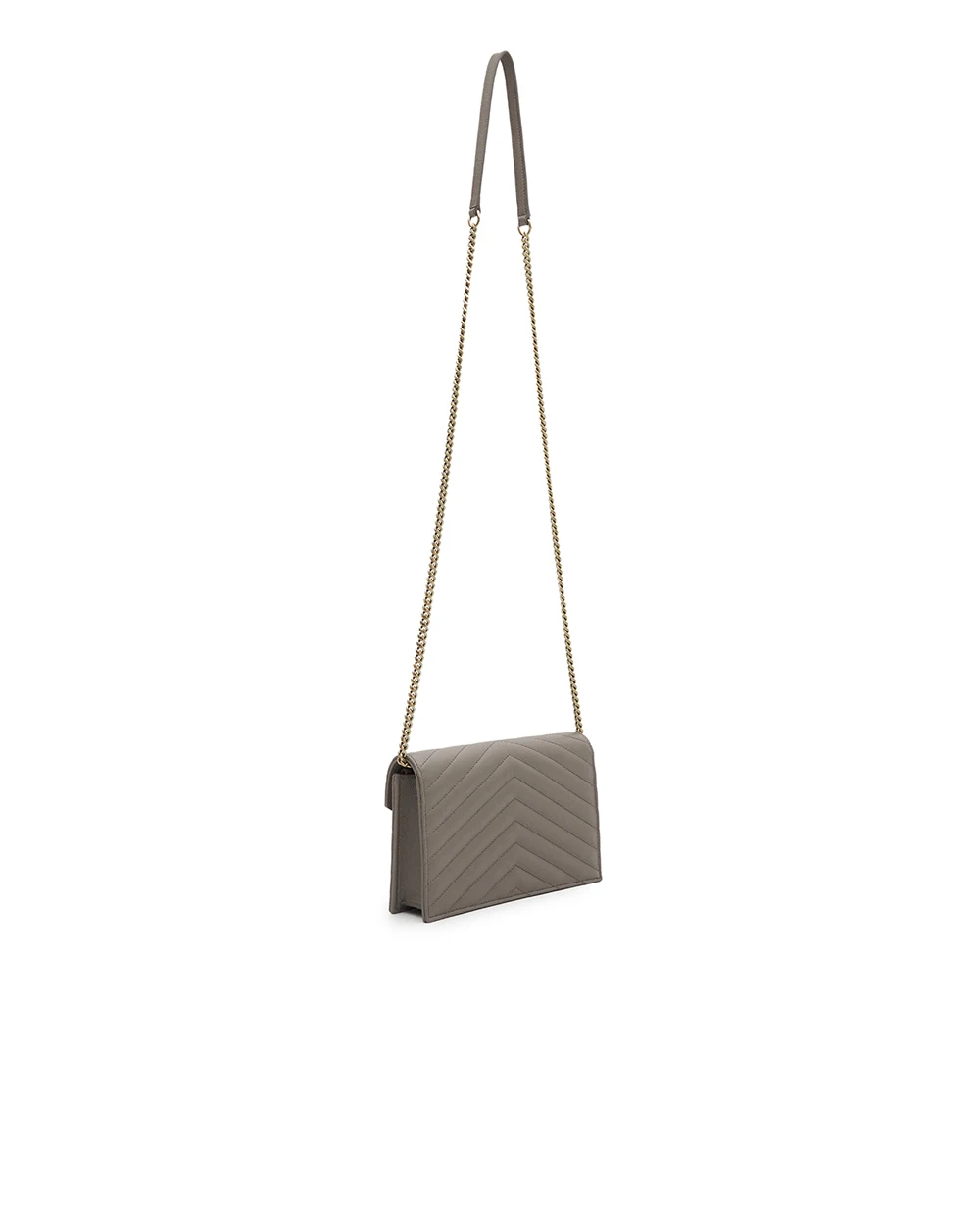 Сумка-конверт Cassandre из телячьей кожи Saint Laurent 862439-AAGA8, светло-коричневый цвет • Купить в интернет-магазине Kameron