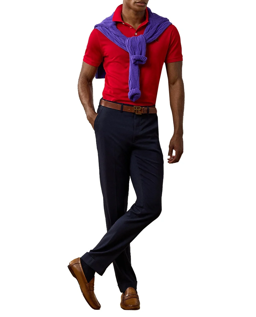 Поло Ralph Lauren Purple Label 790508036006, красный цвет • Купить в интернет-магазине Kameron