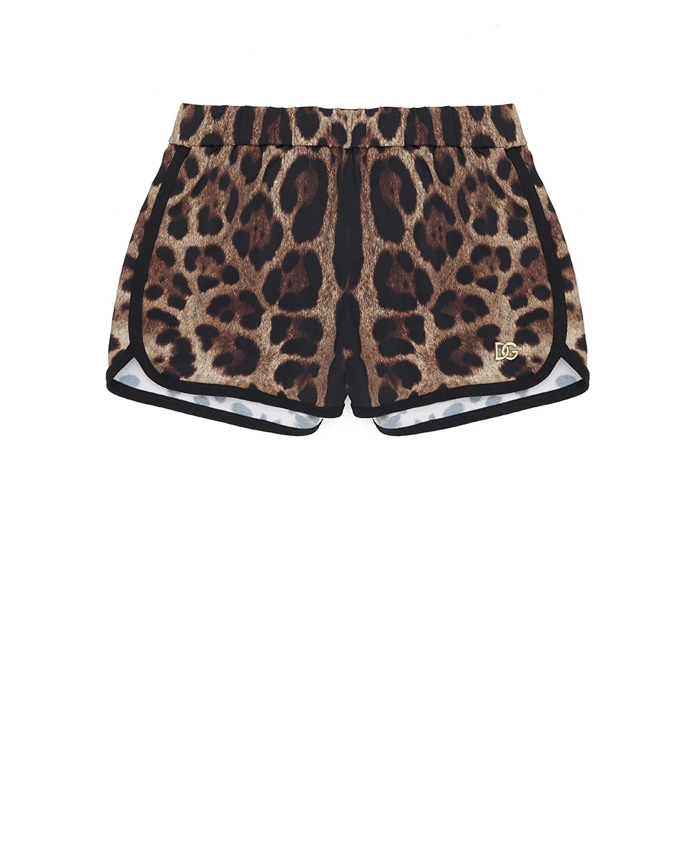 Детские шорты с леопардовым принтом Dolce&Gabbana Kids L5J845-ONO11-B, коричневый цвет • Купить в интернет-магазине Kameron