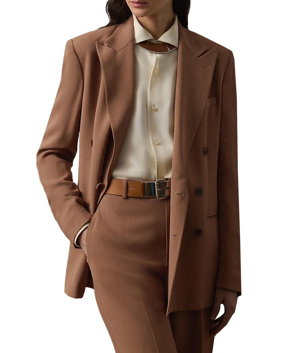 Жакет Ralph Lauren Collection 290P00383001, коричневый цвет • Купить в интернет-магазине Kameron