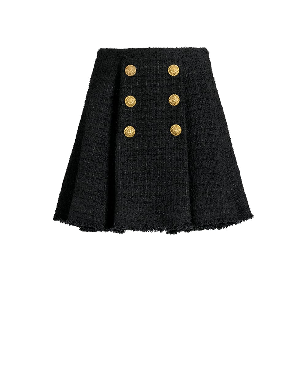Юбка из твида Balmain HF1LA680XM07, черный цвет • Купить в интернет-магазине Kameron