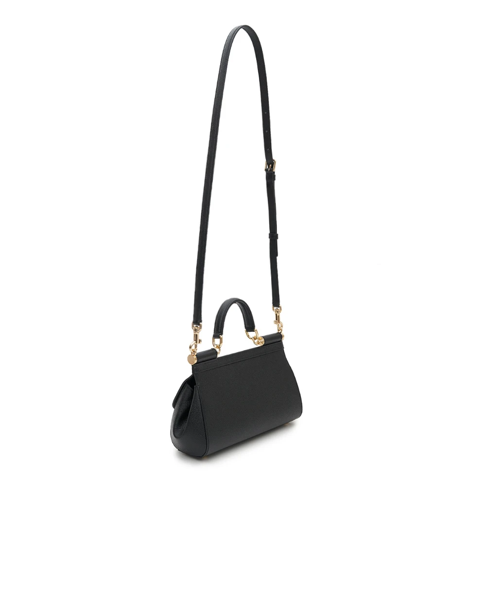 Кожаная сумка Sicily Dolce&Gabbana BB7652-B1001, черный цвет • Купить в интернет-магазине Kameron