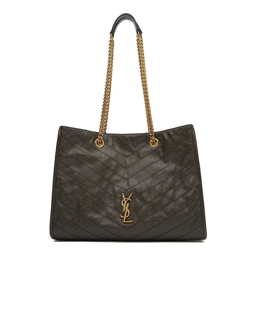 Сумка NIKI из телячьей кожи Saint Laurent 871151-0EN07, оливковый цвет • Купить в интернет-магазине Kameron