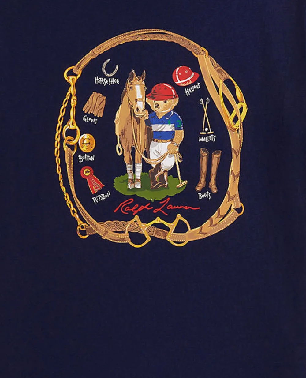 Детская футболка Polo Bear Polo Ralph Lauren Kids 323A96608001, темно-синий цвет • Купить в интернет-магазине Kameron