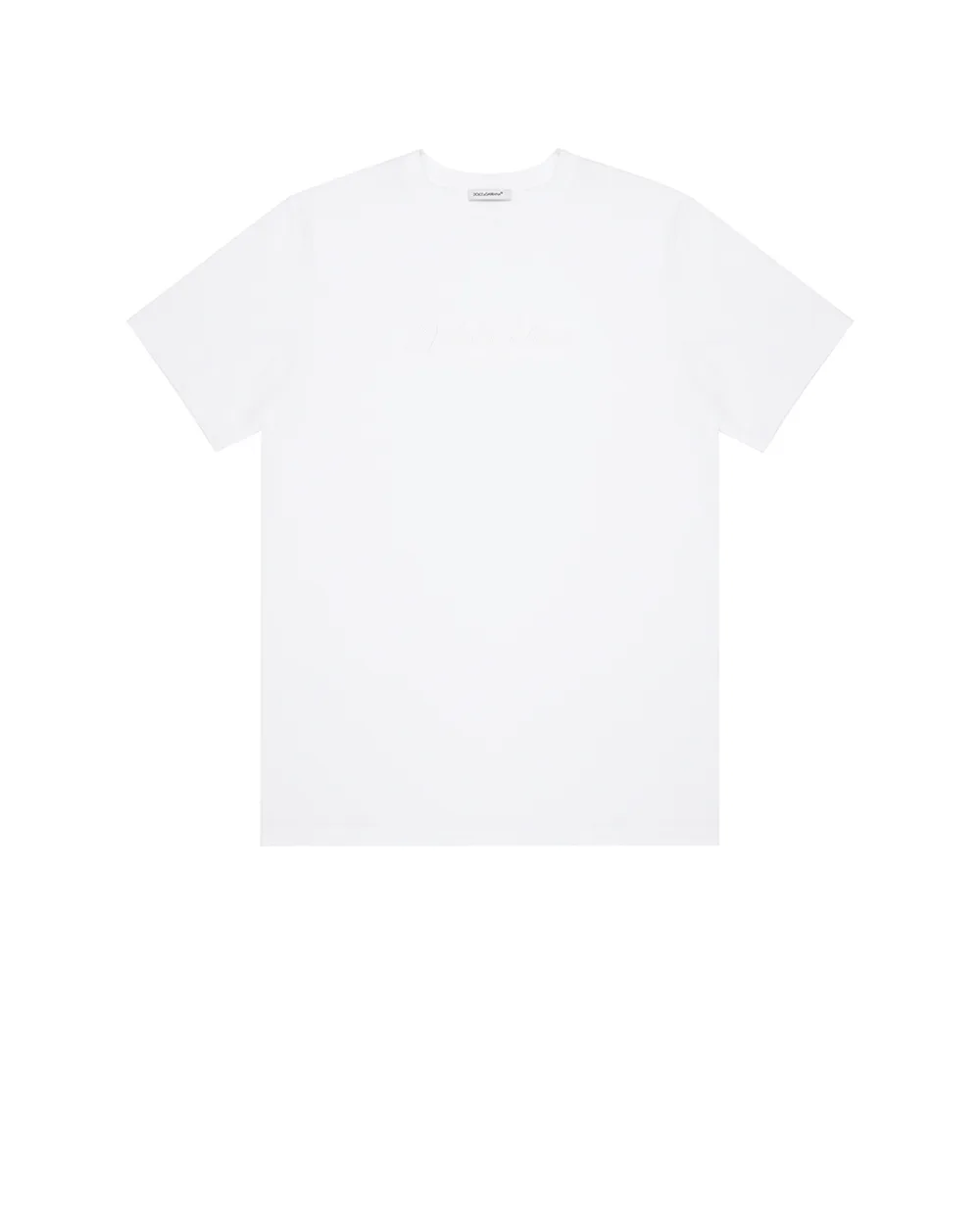 Детская футболка с вышивкой логотипа Dolce&Gabbana Kids L4JTHU-G7QK5-B, белый цвет • Купить в интернет-магазине Kameron