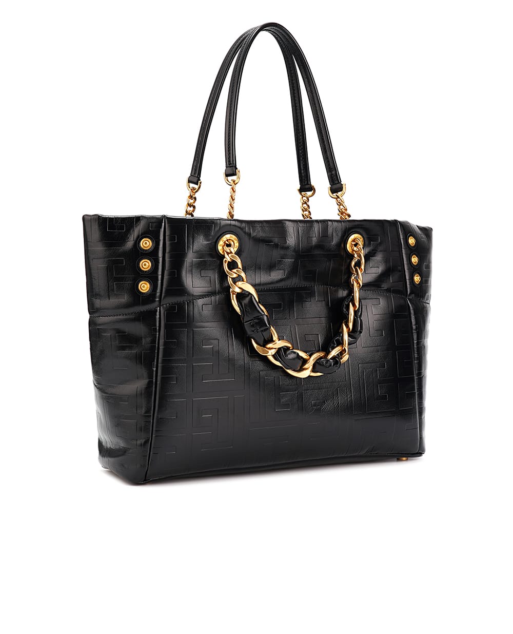 Шкіряна сумка 1945 Soft Cabas Balmain EN1FF827LETF, чорний колір • Купити в інтернет-магазині Kameron