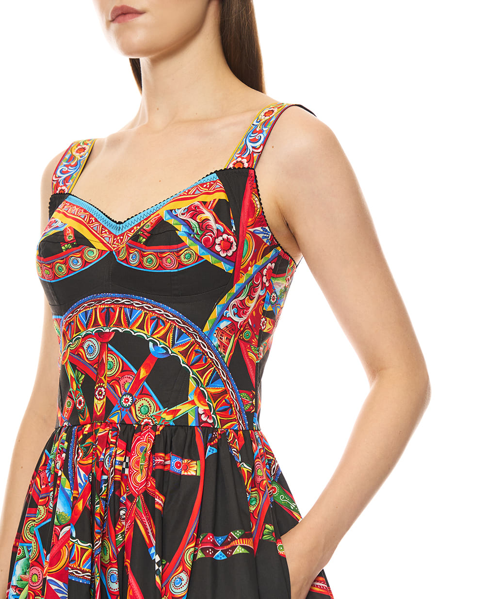 Сукня з принтом Carretto Dolce&Gabbana F6TTHT-GDDTF, різнокольоровий колір • Купити в інтернет-магазині Kameron