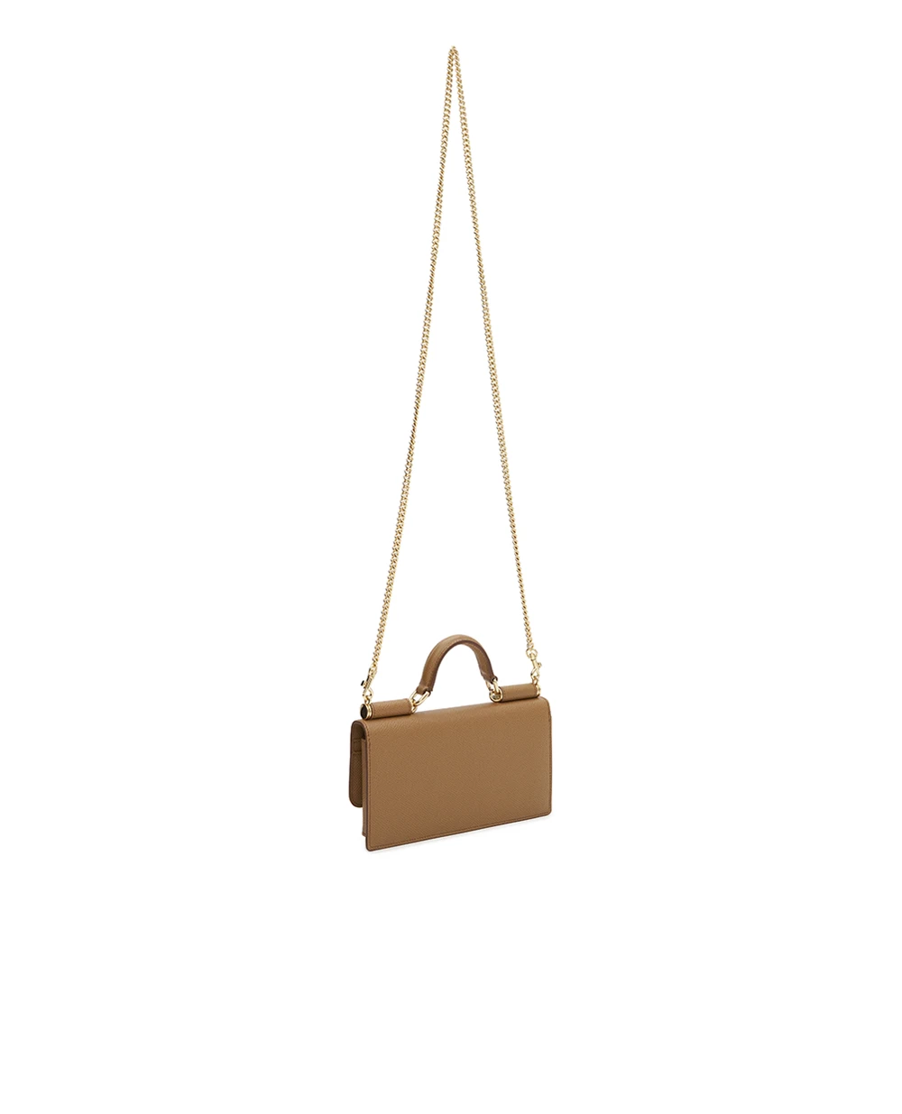 Сумка Sicily Phone Bag из телячьей кожи Dolce&Gabbana BI3280-A1001, коричневый цвет • Купить в интернет-магазине Kameron
