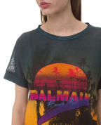 Balmain Лляна футболка - Артикул: RF11126I071