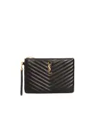 Saint Laurent Шкіряний клатч Monogram - Артикул: 379039-CWU01