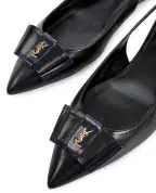 Saint Laurent Шкіряні слінгбеки Anais 10 - Артикул: 649621-1ZJ10