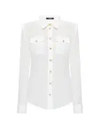 Balmain Шовкова блуза - Артикул: YF1HS050SB66