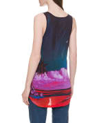 Balmain Майка лляна - Артикул: RF11130I073