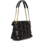 Saint Laurent Шкіряна сумка Loulou Puffer Medium - Артикул: 577475-1EL07