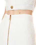 Balmain Юбка из твида с шерстью - Артикул: HF1LC533KK12