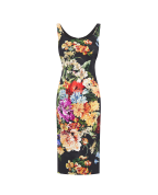 Dolce&Gabbana Платье из атласа с цветочным принтом - Артикул: F6EAWT-FSIB3