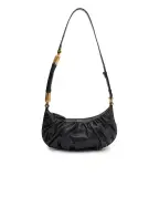 Balmain Сумка-хобо Ébène з телячої шкіри - Артикул: GN0BT048LPGN