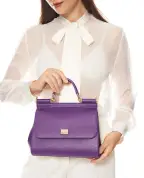 Dolce&Gabbana Кожаная сумка Sicily Large - Артикул: BB6002-B1001
