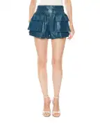 Balmain Шорты из овечьей кожи - Артикул: HF1QA105LE35