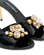 Dolce&Gabbana Мюлі Keira з лакованої шкіри - Артикул: CR1958-AZ188