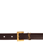 Saint Laurent Кожаный ремень Monogram narrow - Артикул: 554465-BOO0W