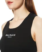 Balmain Майка з вишивкою Balmain Paris - Артикул: HF1EB075BD10