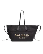 Balmain Сумка-шоппер из рафии и телячьей кожи - Артикул: GN1FI015TRAA