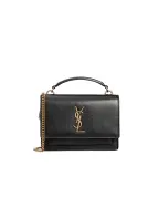 Saint Laurent Кожаная сумка Sunset Chain Small - Артикул: 533026-D422W